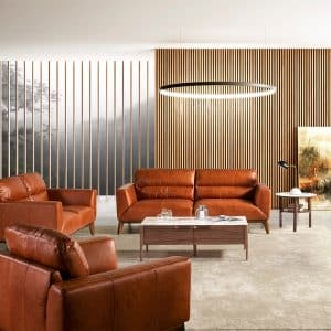 Sofá Tres+Dos Plazas Piel Ángel Cerdá